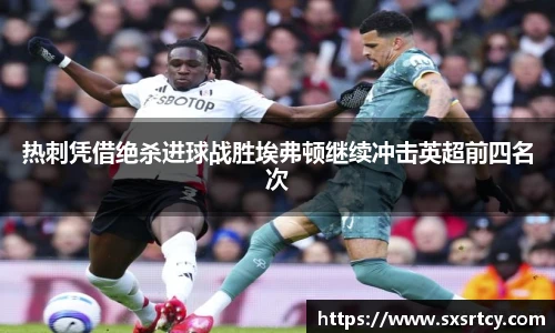 热刺凭借绝杀进球战胜埃弗顿继续冲击英超前四名次